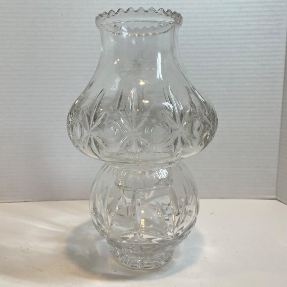 Hand-Cut 24% Lead Crystal Clear Glass Bowl with Lamp Shade Made in Poland - Picture 7 of 12